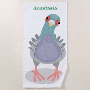 Toalha De Praia Imagem curiosa e engraçada de desenho animado do p