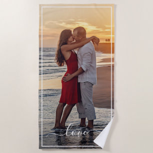 Toalha De Praia Imagem Personalizada E Texto Simples De Citação De