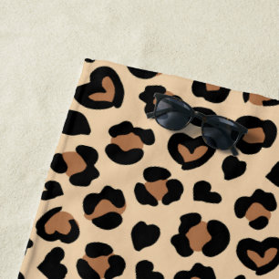 Toalha De Praia Impressão Animal, Leopardo Castanho, Manchas de Ch