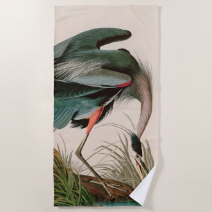 Toalha De Praia Impressão de excelente de Audubon, Aves Azuis- da