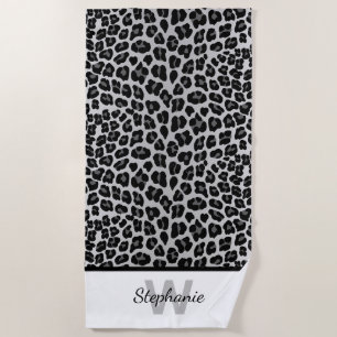 Toalha De Praia Impressão de leopardo-da-neve