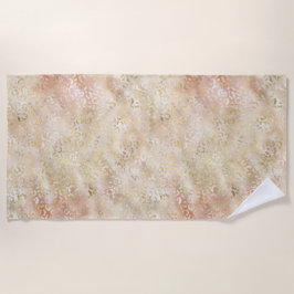 Toalha De Praia Impressão de Leopardo Rosa Rosa-Rosa com Rosa de D