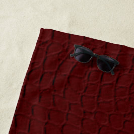 Toalha De Praia Impressão de Pele de Crocodilo Vermelho