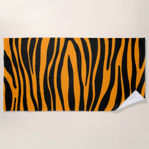 Toalha De Praia Impressão de Princeton Orange Zebra