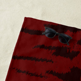 Toalha De Praia Impressão digital Red Tiger