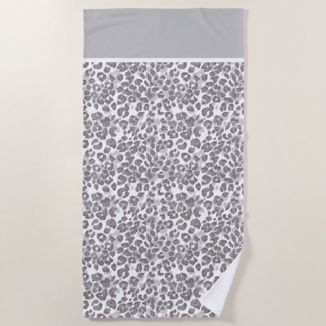 Toalha De Praia Impressão em Towel Leopard de Praia (Frente)
