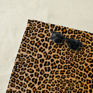 Toalha De Praia Impressão Leopardo