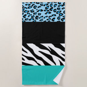 Toalha De Praia Impressão Leopardo, Impressão Zebra, Impressão Ani
