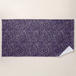 Toalha De Praia Impressão Leopardo Roxo