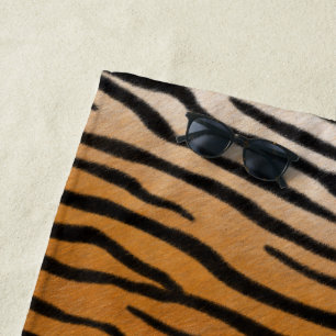 Toalha De Praia Impressão Realista De Animais Tiger Pele Realista