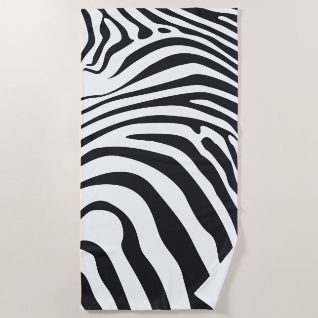 Toalha De Praia Impressão Zebra (Frente)