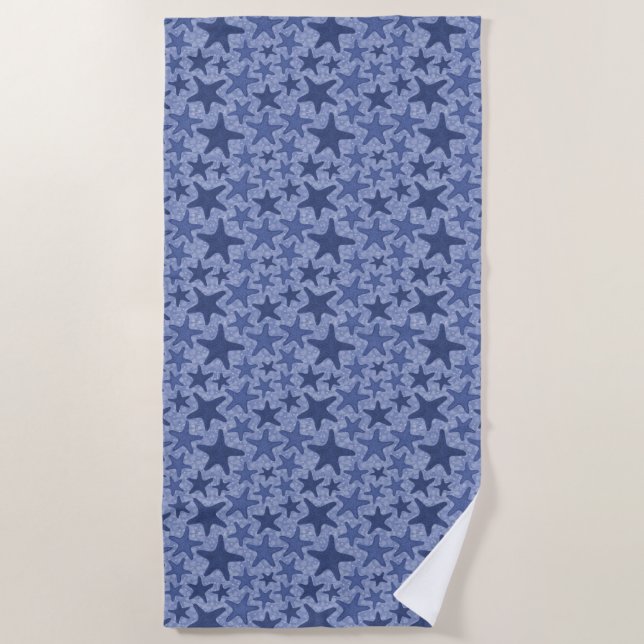 Toalha De Praia Indigo Starfish Beach Towel (Frente)