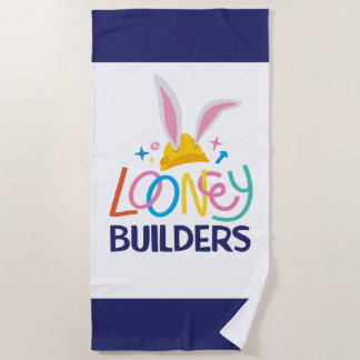 Toalha De Praia INSETOS BUNNY BUILDERS™| Logotipo empilhado do dur