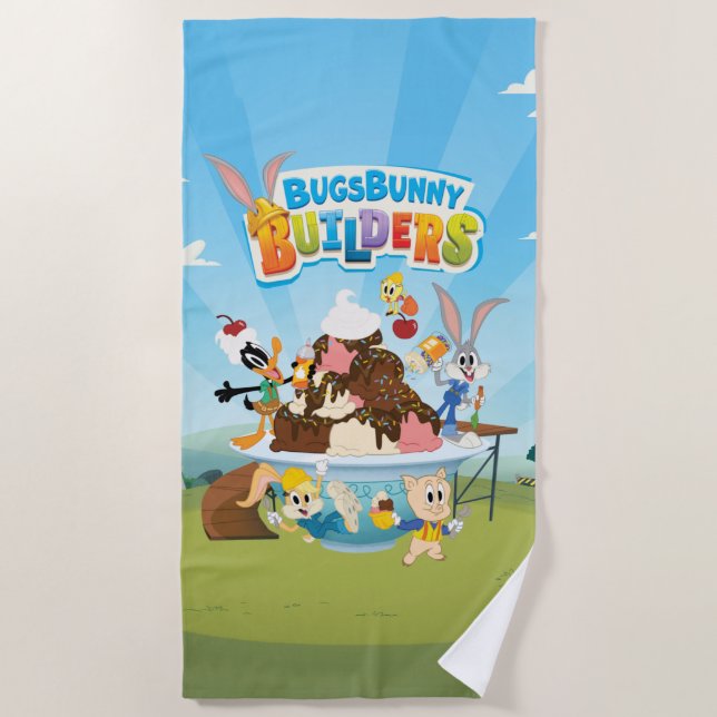 Toalha De Praia INSETOS BUNNY BUILDERS™| Sorvete Looney Builders (Frente)