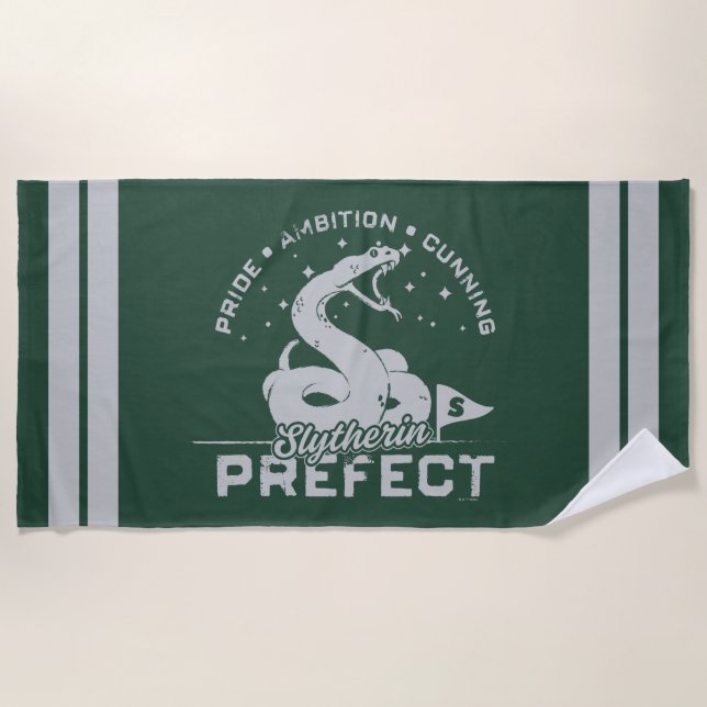Toalha De Praia Insígnia de Prefeito de SLYTHERIN™ (Frente)