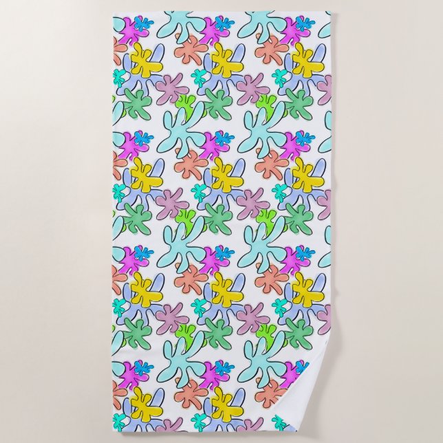 Toalha De Praia Intermitência de cor (Frente)