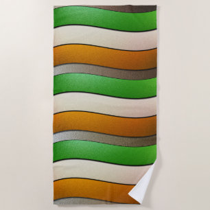 Toalha De Praia Ireland Flag Colors-Chrome, por Shirley Taylor