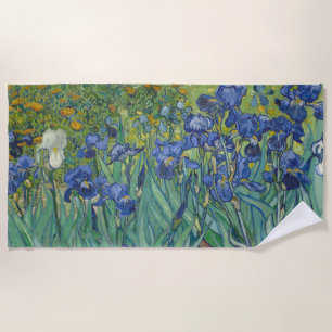 Toalha De Praia Íris, Pintura a Óleo Floral, Vincent Van Gogh