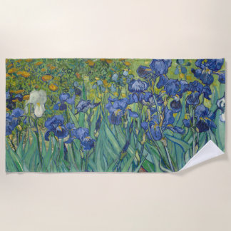 Toalha De Praia Íris, Pintura a Óleo Floral, Vincent Van Gogh
