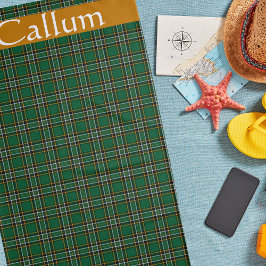 Toalha De Praia Irlandês Nacional Tartan Personalizado