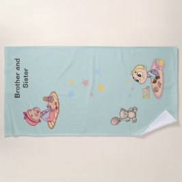 Toalha De Praia Irmão e irmã