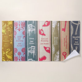 Toalha De Praia Jane Austen's novels on a towel