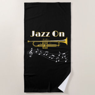 Toalha De Praia Jazz Músico No Jogador De Trompetes