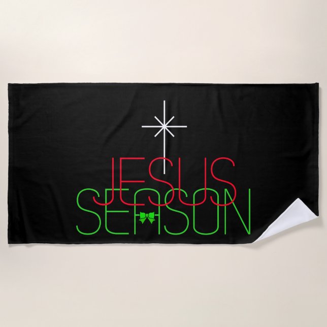 Toalha De Praia Jesus Season (Frente)