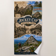 Toalha de Praia Jockey Cap Fryeburg Maine Viagem V