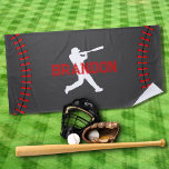 Toalha De Praia Jogador De Baseball Silhout Com Nome Bath Sports<br><div class="desc">Você está procurando por um presente especial e personalizado para o fã de beisebol em sua vida, algo para uma criança que ama beisebol, ou talvez você queira um para o treinador de beisebol? Olhe apenas nossa Toalha personalizada do Jogo Baseball Game Sports, que apresenta uma silhueta de um jogador...</div>
