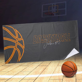 Toalha De Praia Jogador de Basquete Nome Número Treinador Torre Es