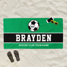 Jogador de Futebol Verde Escuro Nome Personalizado