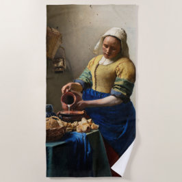 Toalha De Praia Johannes Vermeer - A Milkmaid