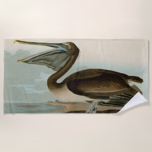 Toalha De Praia John James Audubon Brown Pelican Trabalho de arte