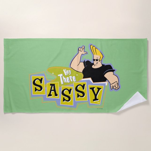 Toalha De Praia Johnny Bravo - Hey There Sassy (Frente)