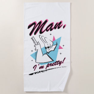 Toalha De Praia Johnny Bravo - Homem, sou Bonito Gráfico Retroativ