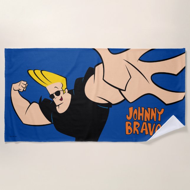 Toalha De Praia Johnny Bravo Iconic Pose (Frente)