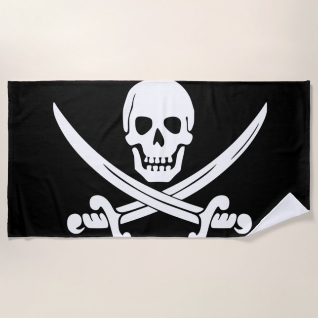 Toalha De Praia Jolly Roger (Frente)
