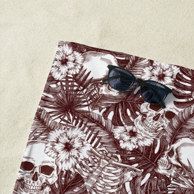 Toalha De Praia Jungle Skulls Beach Towel (In Situ)