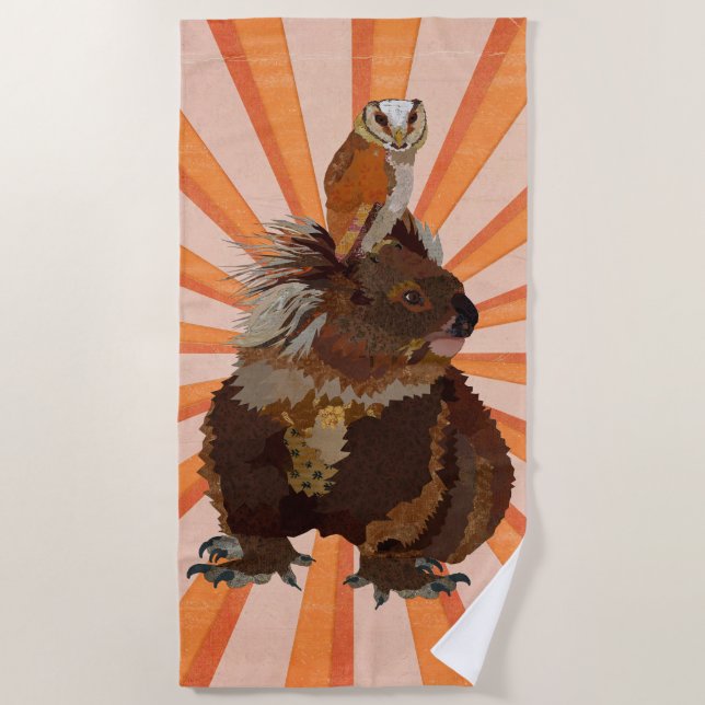 TOALHA DE PRAIA KALA BEAR & OWL BEACH TOWEL (Frente)