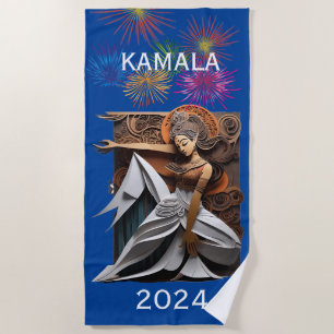 Toalha De Praia Kamala 2024 para o Presidente Thunder_Cove
