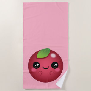 Toalha De Praia Kawaii Cranberry