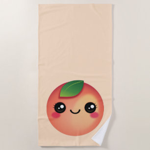 Toalha De Praia Kawaii Peach Beach Towel