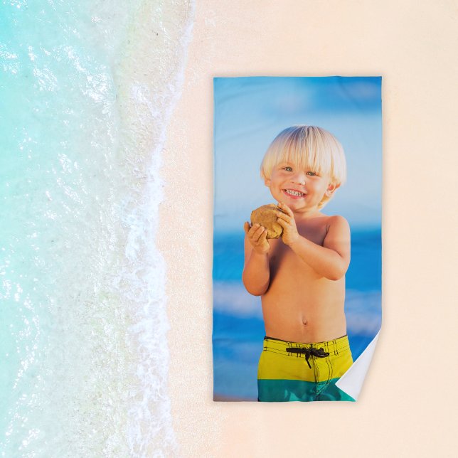 Toalha De Praia Kids Beach Towel Com Foto Personalizada (Kids Beach Towel With Custom Photo
)