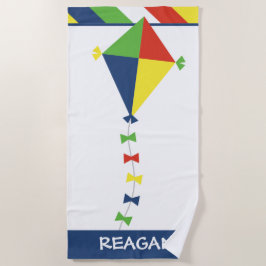 Toalha De Praia Kite Stripes (Toalha de Praia Personalizada)