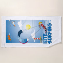 Kite surfing illustratie