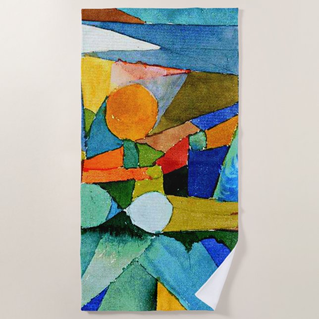 Toalha De Praia Klee - Formas de Cores (Frente)