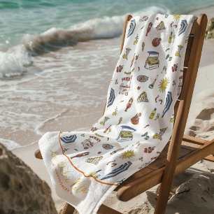 Toalha De Praia La Dolce Vita Mediterrâneo Italiano   Monograma
