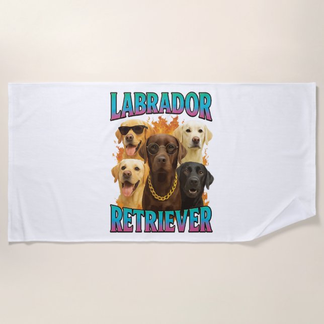 Toalha De Praia Labrador Retriever (Frente)