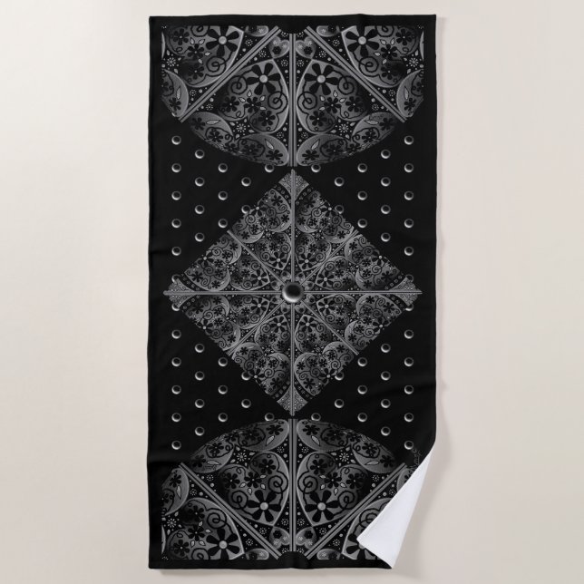Toalha De Praia Lace Black Cerâmico (Frente)